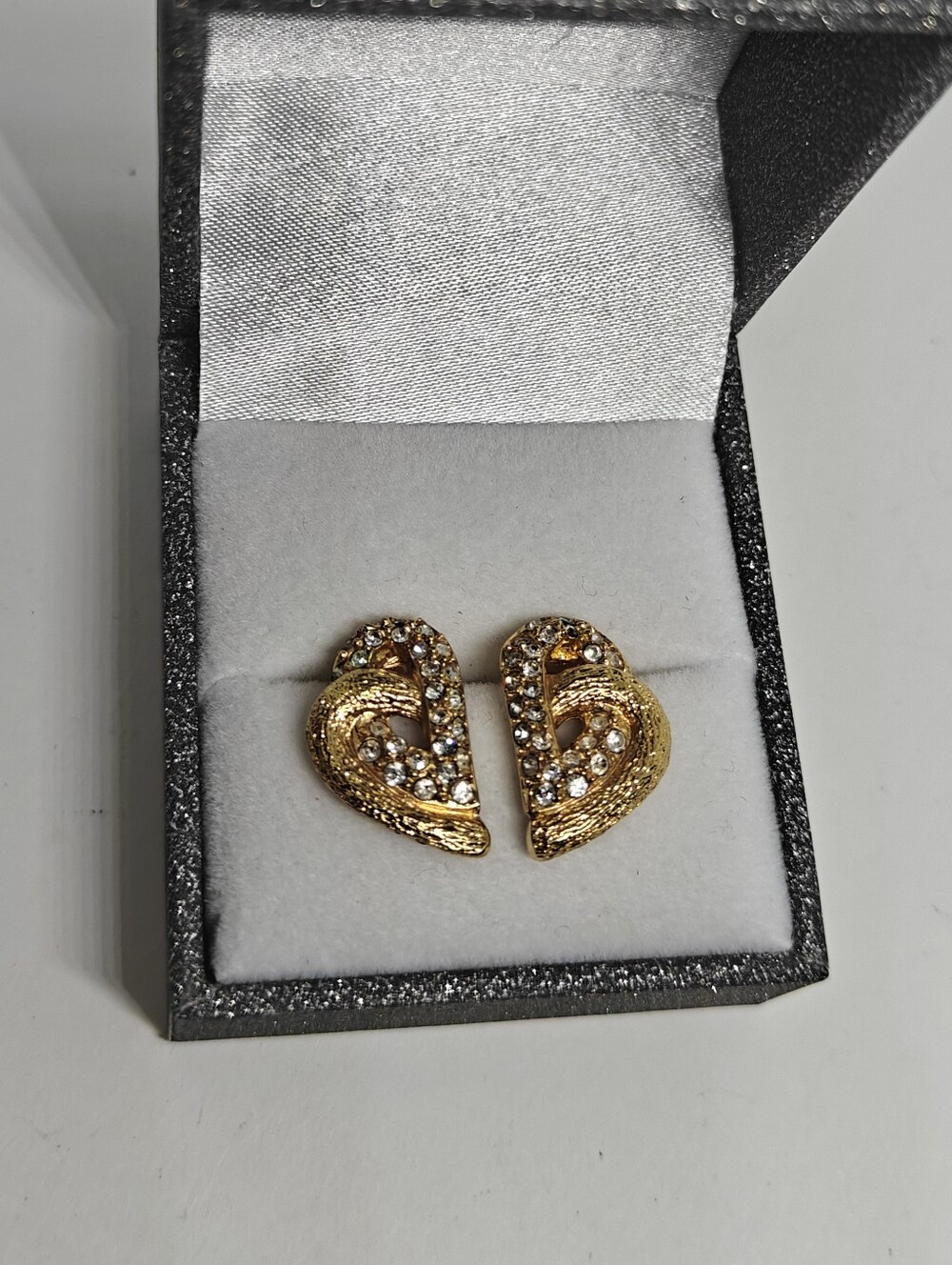 Vintage Dior Sculptured Heart Earrings
